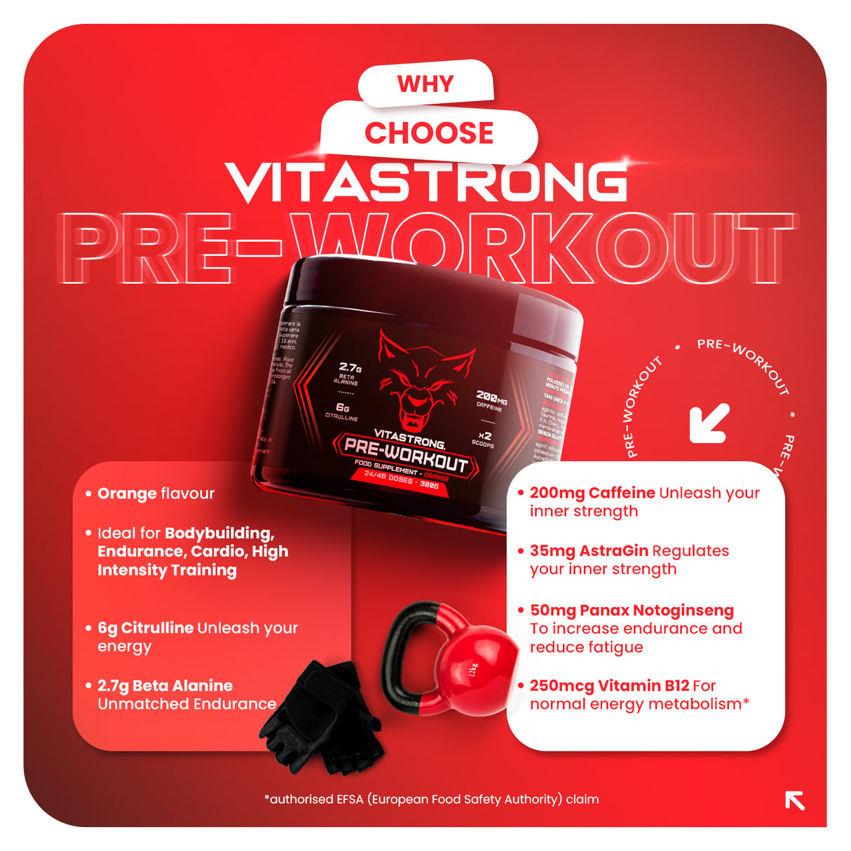 PREWORKOUT POWDER 300G - Immediate Energy Boost