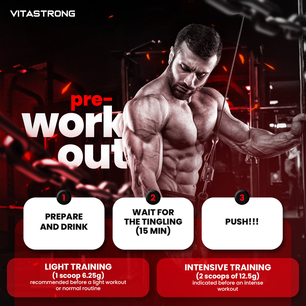 PREWORKOUT POWDER 300G - Immediate Energy Boost