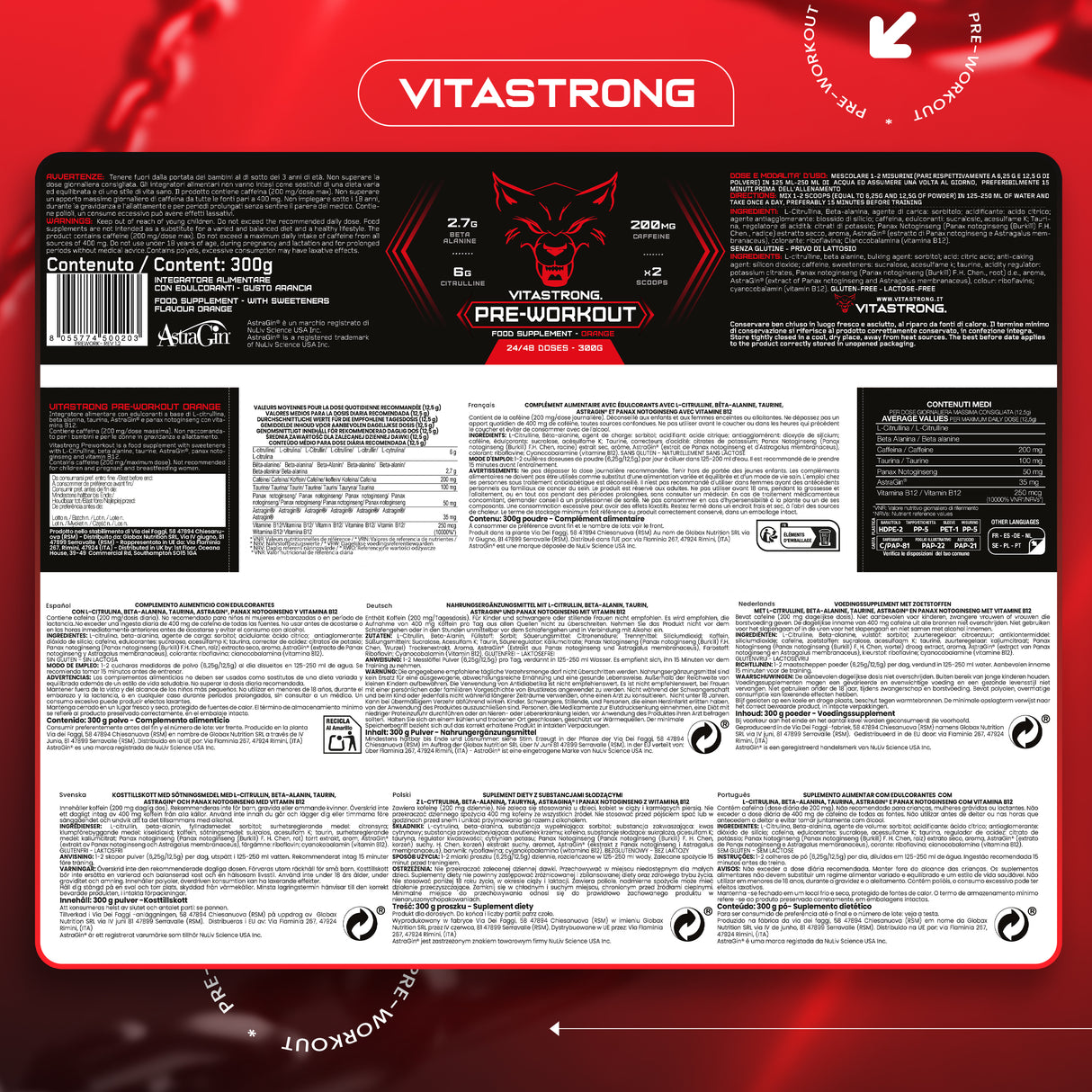 PREWORKOUT POWDER 300G - Immediate Energy Boost