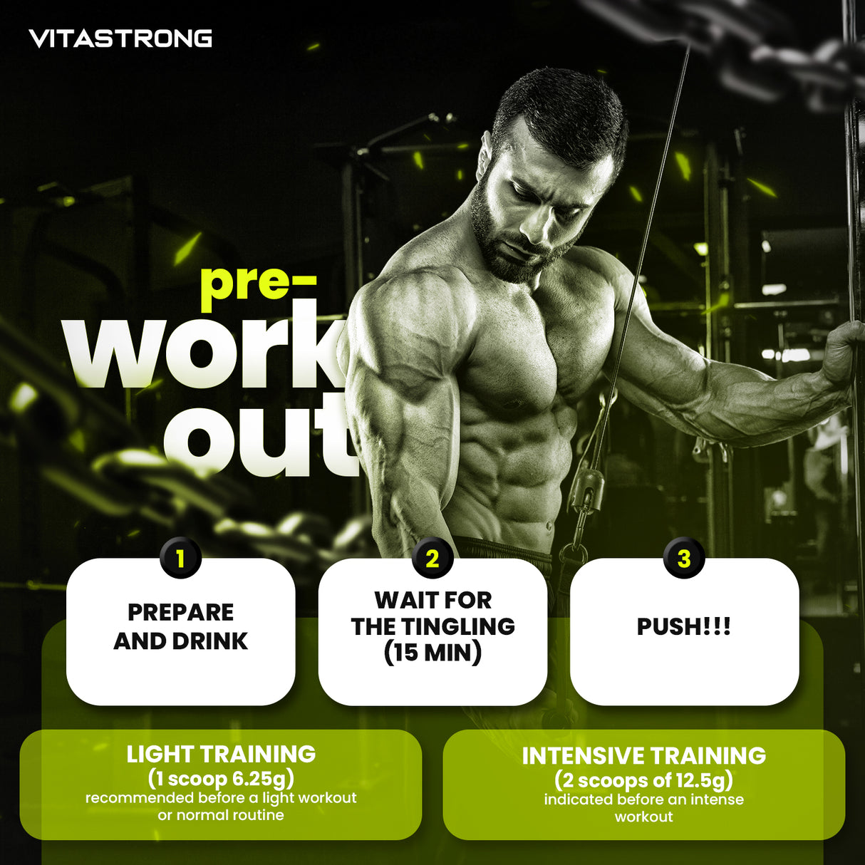 PREWORKOUT POWDER 300G - Immediate Energy Boost