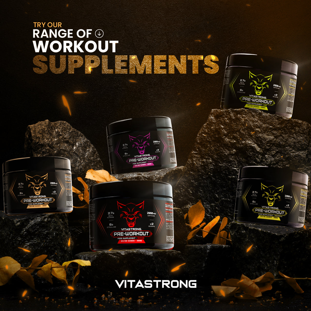 PREWORKOUT POWDER 300G - Immediate Energy Boost