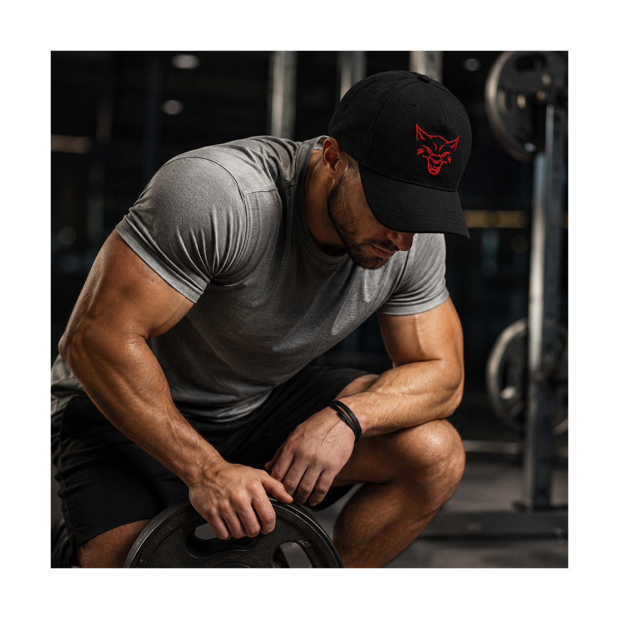 Essential Cap Black - back view with metal clip closure