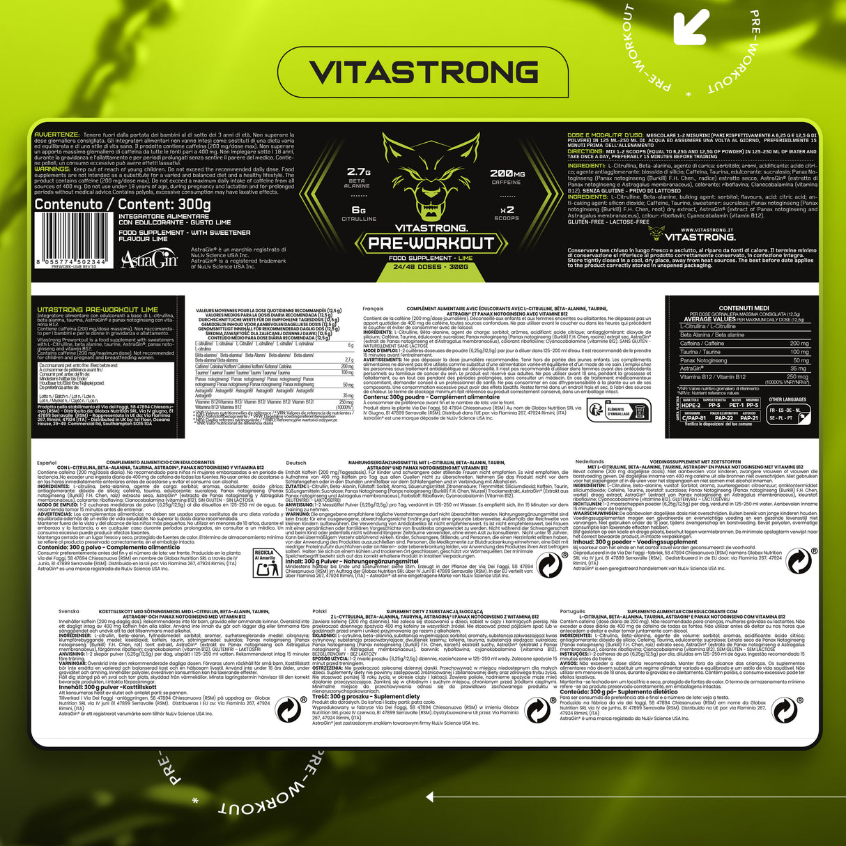 PREWORKOUT POWDER 300G - Immediate Energy Boost