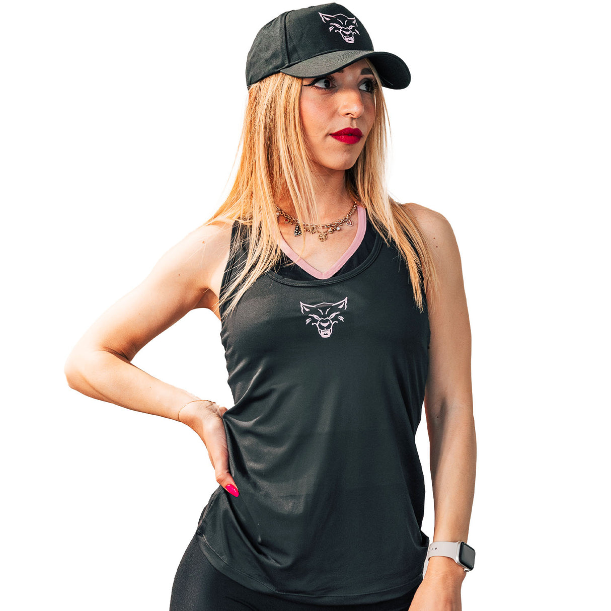 LADY WOLF PINK TANK TOP