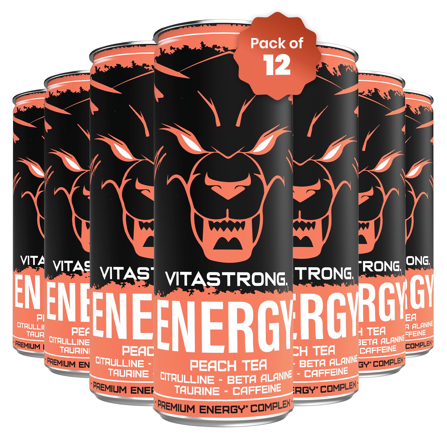 VITASTRONG ENERGY - PEACH TEA 330ML [12X BOX]