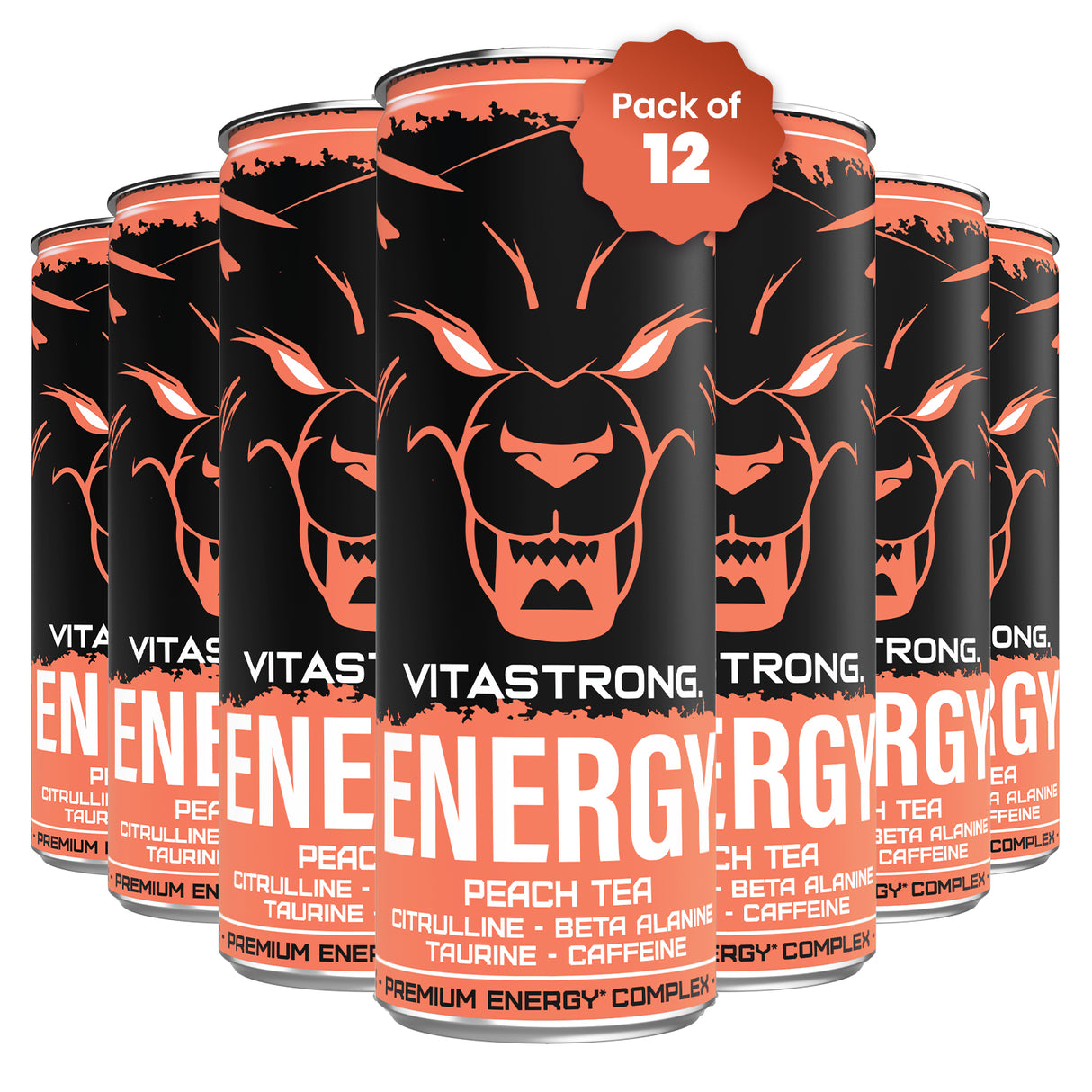 VITASTRONG ENERGY - PEACH TEA 330ML [12X BOX]