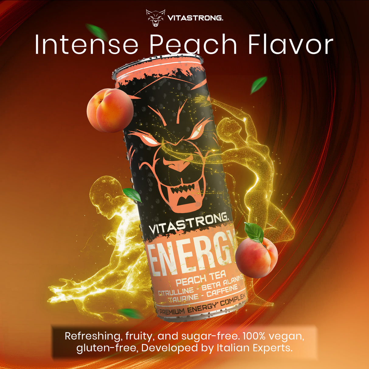 VITASTRONG ENERGY - PEACH TEA 330ML [12X BOX]