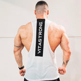 BLACK LINE WHITE TANK TOP - Back view