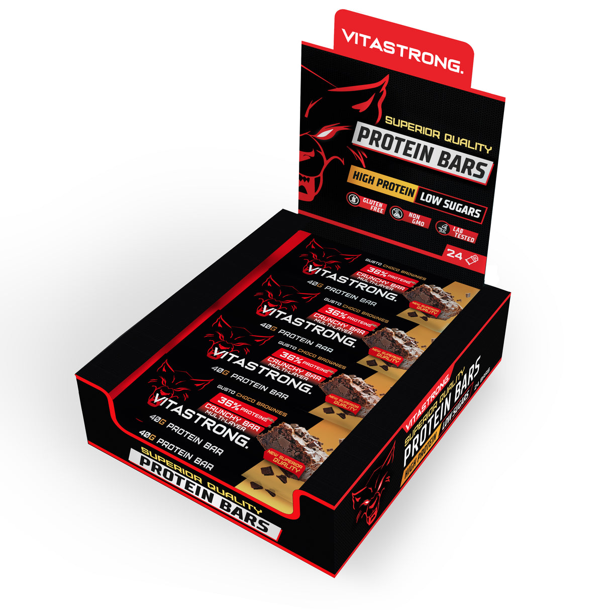 BOX X24 CRUNCHY PROTEIN BAR - CHOCO BROWNIES