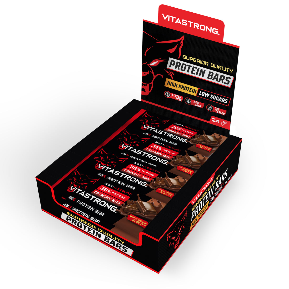 BOX X24 CRUNCHY PROTEIN BAR CHOCOLATE