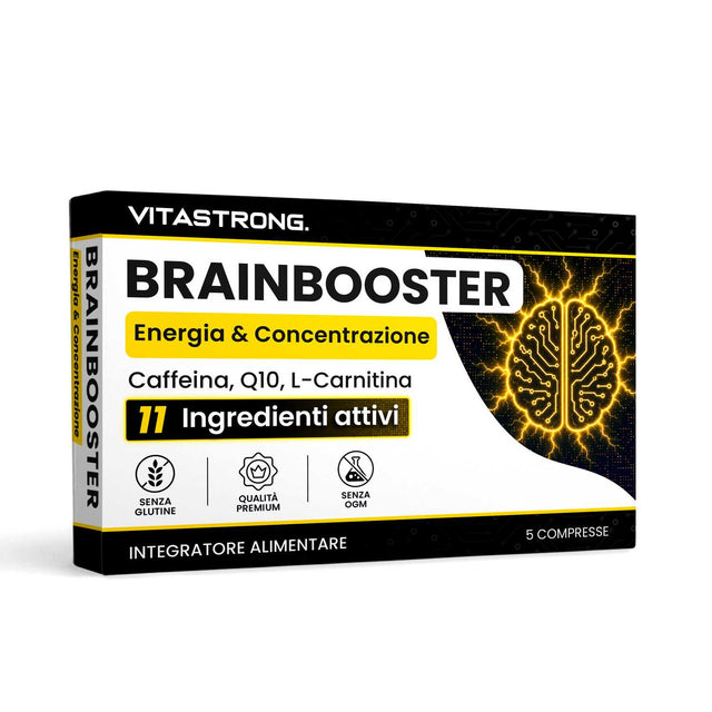 BRAINBOOSTER BLISTER — 5-tablet pocket blister pack for focus and mental energy