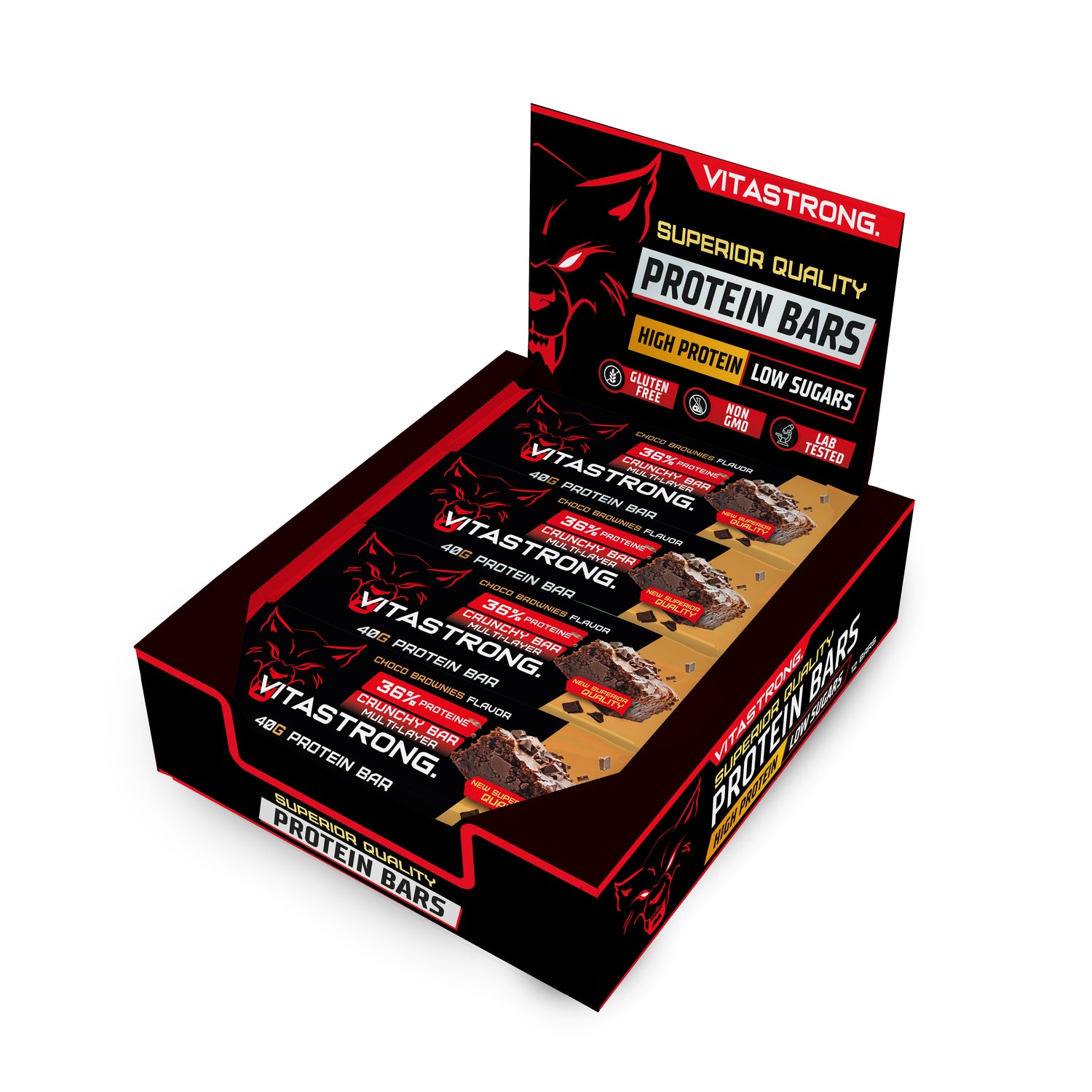 BOX X12 CRUNCHY PROTEIN BAR BROWNIE