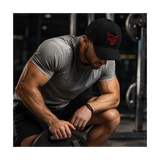 Essential Cap Black - back view with metal clip closure