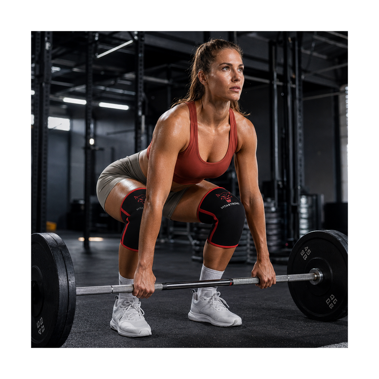 Vitastrong Knee Sleeves Pro - reinforced double stitching detail
