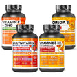 Immune System Pack - omega 3, multivitamin, vitamin C+zinc, D3+K2