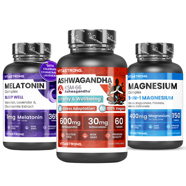 Sleep and Stress Pack - magnesium, ashwagandha and melatonin