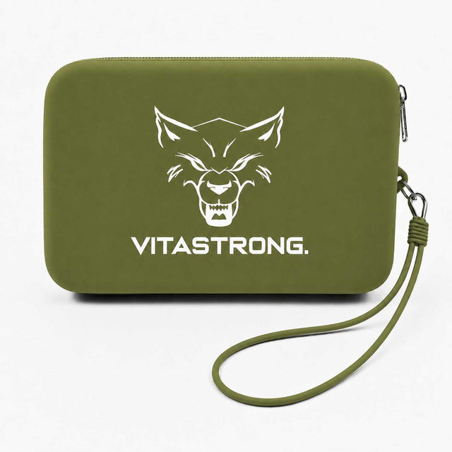 Vitastrong Pouch - Military Green waterproof silicone