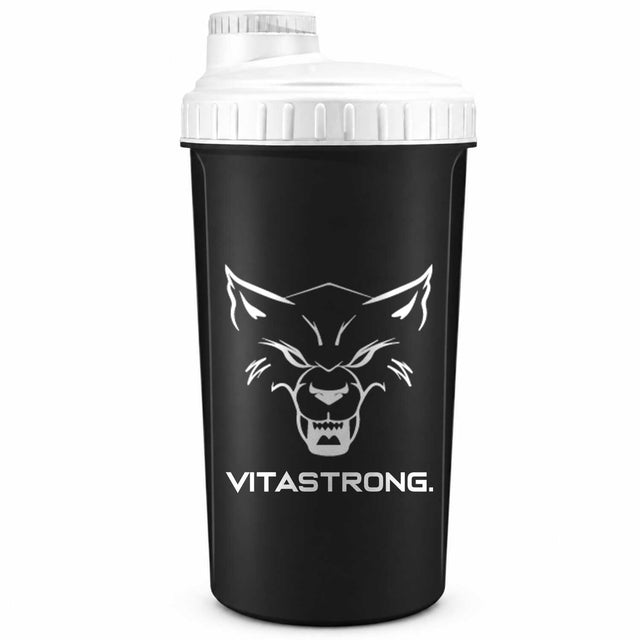SHAKER WHITE-BLACK 700ML – Vitastrong BPA-free shaker for proteins and supplements