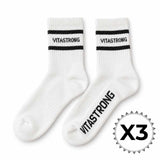 SOCKS WHITE - Vitastrong Sports Socks - Pack of 3 pairs