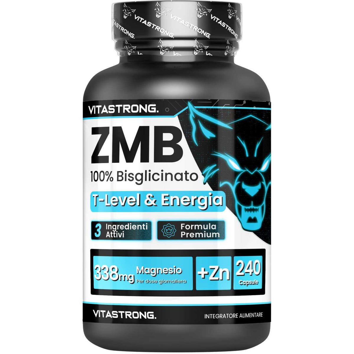 ZMB - 240 capsules, zinc and magnesium bisglycinate with vitamin B6